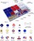 Red White Blue Beads Bracelet Making Kit, 3000+ 4th of July Clay Beads Heishi Round Acrylic Gold Spacer Letter Bead for Jewelry Making Kit with Charms